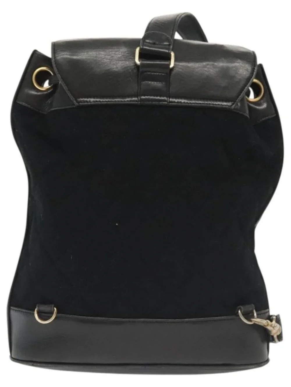 CHANEL Matelasse Shoulder Bag Lamb Skin Wool Black Gold CC Auth BA4941